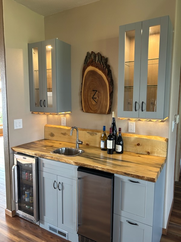 Custom wet bar cabinetry